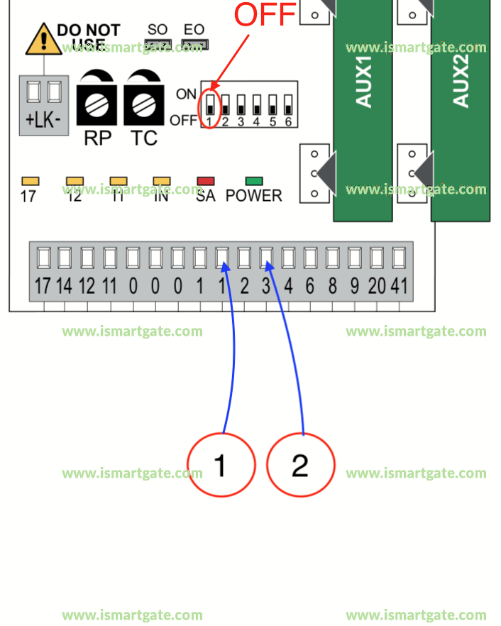 Wiring diagram for Entrematic CROSS 30 (E1T)